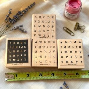 Stampin' Up! Wooden Alphabet Stamp Set - Black Letters